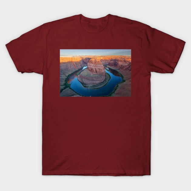 Horseshoe Bend at Sunrise T-Shirt by yairkarelic